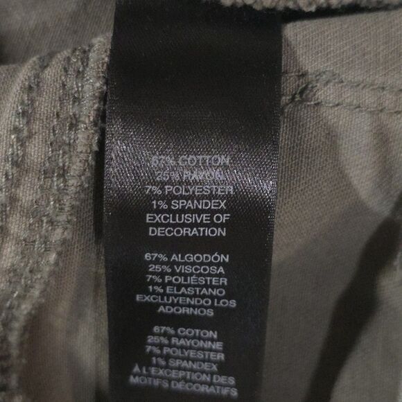 Slimming Sage Skinny Ankle Jeans 32x29 Olive Green Stretch Waist Boho Chic Urban - Picture 14 of 16